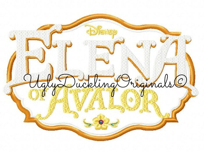 Elena Of Avalor Logo Applique Design Original Artwork by UDOAppliques™ Machine Embroidery Digital Descargar