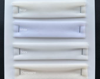 Voorbeeldstaal tule voor bruidssluiers, stof bruidssluier, zachte tule, wit/ivoor/beige/champagne-opties