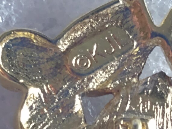 KJL (Kenneth Jay Lane) 1980s pave mouse stick pin - image 3