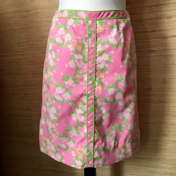 Vintage 1960s Lilly Pulitzer Skirt / Preppy Pink &