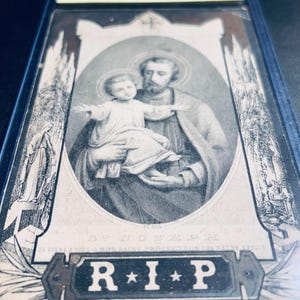 vintage - antique European German - prayer cards from 1890-1900 religious collectibles.