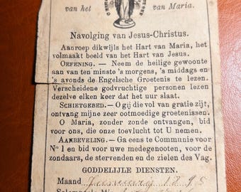 vintage - antique European German - prayer cards from 1890-1900 religious collectibles.