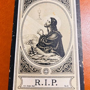 vintage - antique European German - prayer cards from 1890-1900 religious collectibles.