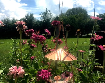 Copper Hummingbird Feeder