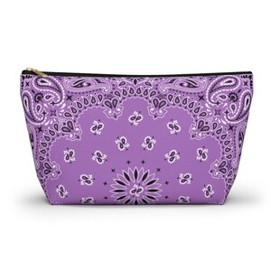 Estuche para joyas con pañuelo lila, neceser de maquillaje, estuche para fichas de mahjong, vaquera costera imagen 9