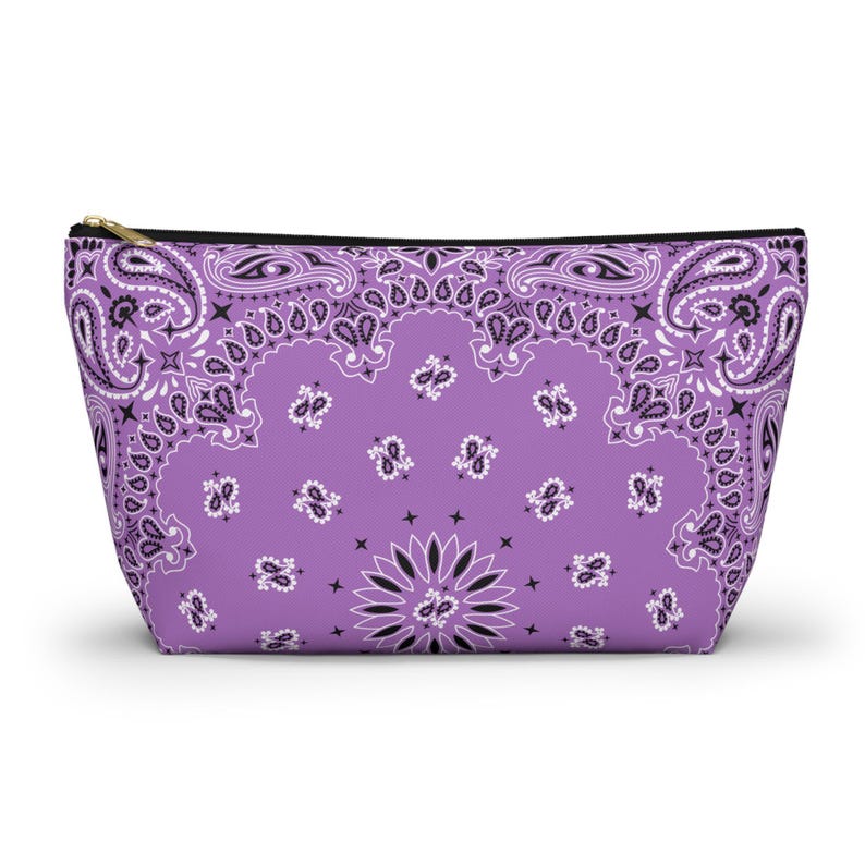 Estuche para joyas con pañuelo lila, neceser de maquillaje, estuche para fichas de mahjong, vaquera costera imagen 9