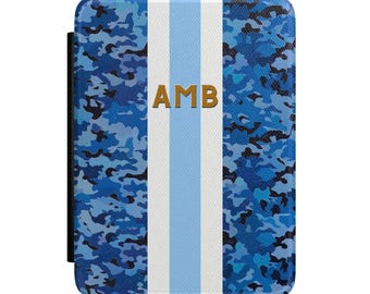 Personalized Blue Camo Kindle Case, Coastal Cowgirl, Paperwhite 7 inch, Colorsoft Signature 2024