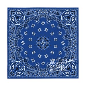 Blue Bandana Game Night Tablecloth, Size 55 x 55, Mahjong, Bunko, Keno, Dominos, Backgammon, Coastal Cowgirl image 2