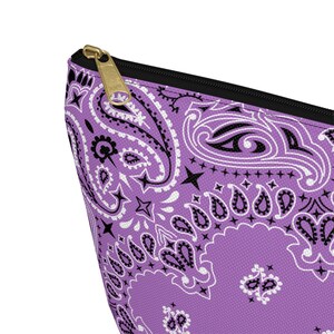 Estuche para joyas con pañuelo lila, neceser de maquillaje, estuche para fichas de mahjong, vaquera costera imagen 12