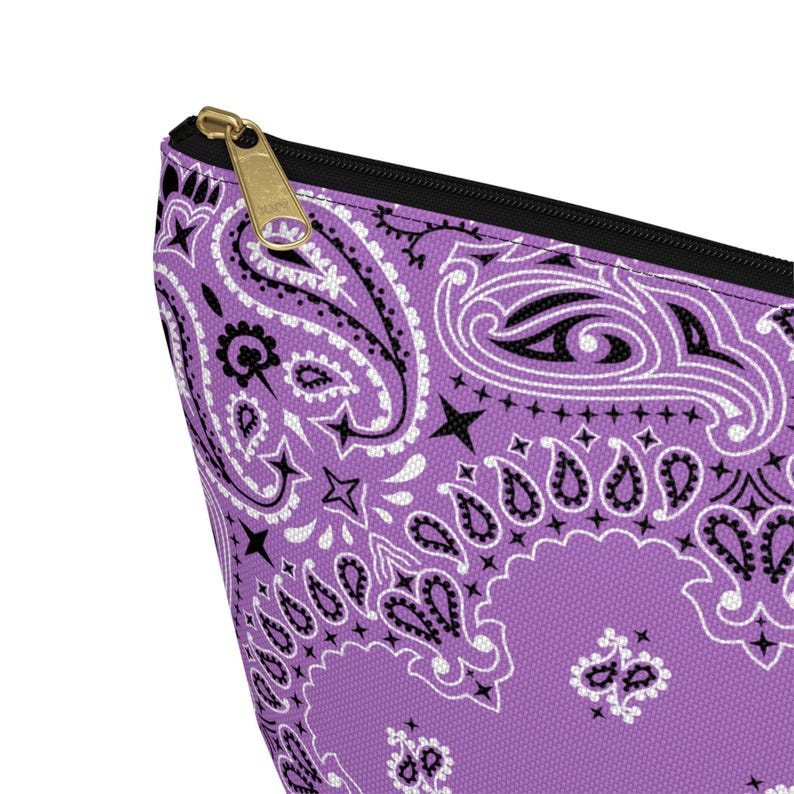 Estuche para joyas con pañuelo lila, neceser de maquillaje, estuche para fichas de mahjong, vaquera costera imagen 12