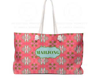 Mahjong Weekender Bag Colony Coral