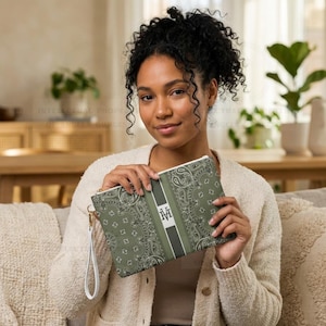 Porta-cartões estilo bandana verde cáqui: Porta-cartões de Mahjong, personalize o seu!