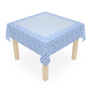 Game Night Tablecloth, Size 55 x 55, Hostess Gift, Mahj Prize, Blue Bamboo, Mahjong, Bunko, Keno, Poker, Dominos, Backgammon