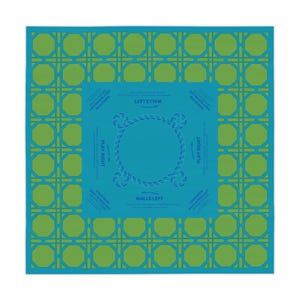 Teal Rattan Mahjong Tablecloth, Game Night Hostess Gift 55x55, Blue Palm Beach Vibe, Mahj, with instrucitons,Table Cover, Home Decor