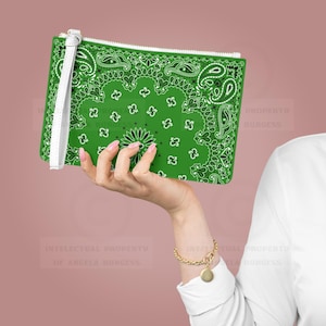 Porta-cartões estilo bandana verde-esmeralda: Personalize o seu!