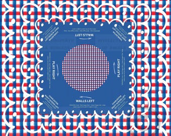Red White Blue Mahjong Tablecloth, Game Night Hostess Gift 55x55, Patriotic Cover, USA Theme,  Mahj Room Decor