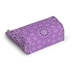 Estuche para joyas con pañuelo lila, neceser de maquillaje, estuche para fichas de mahjong, vaquera costera imagen 6