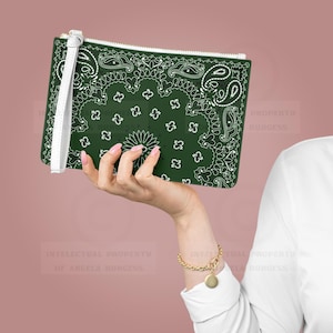 Porta-cartões Bandana Verde Floresta: Porta-cartões de Mahjong, Personalize o seu!
