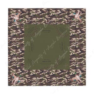 Duck Hunt Camo Mahjong Tablecloth, Camouflage, Game Night, Guys Away Girls Will Play, Gaming Table Cover, Beginner, 55 x 55