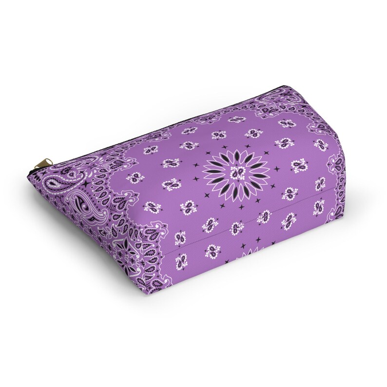Estuche para joyas con pañuelo lila, neceser de maquillaje, estuche para fichas de mahjong, vaquera costera imagen 11