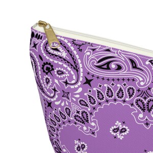 Estuche para joyas con pañuelo lila, neceser de maquillaje, estuche para fichas de mahjong, vaquera costera imagen 8