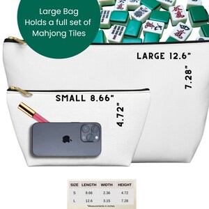 Estuche para joyas con pañuelo lila, neceser de maquillaje, estuche para fichas de mahjong, vaquera costera imagen 2