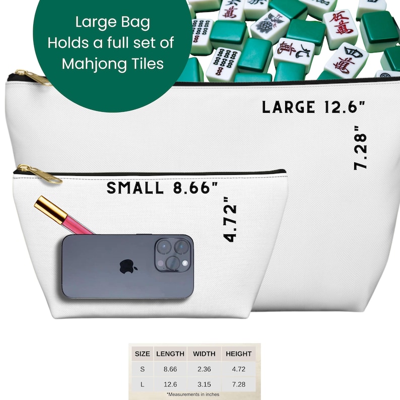Estuche para joyas con pañuelo lila, neceser de maquillaje, estuche para fichas de mahjong, vaquera costera imagen 2
