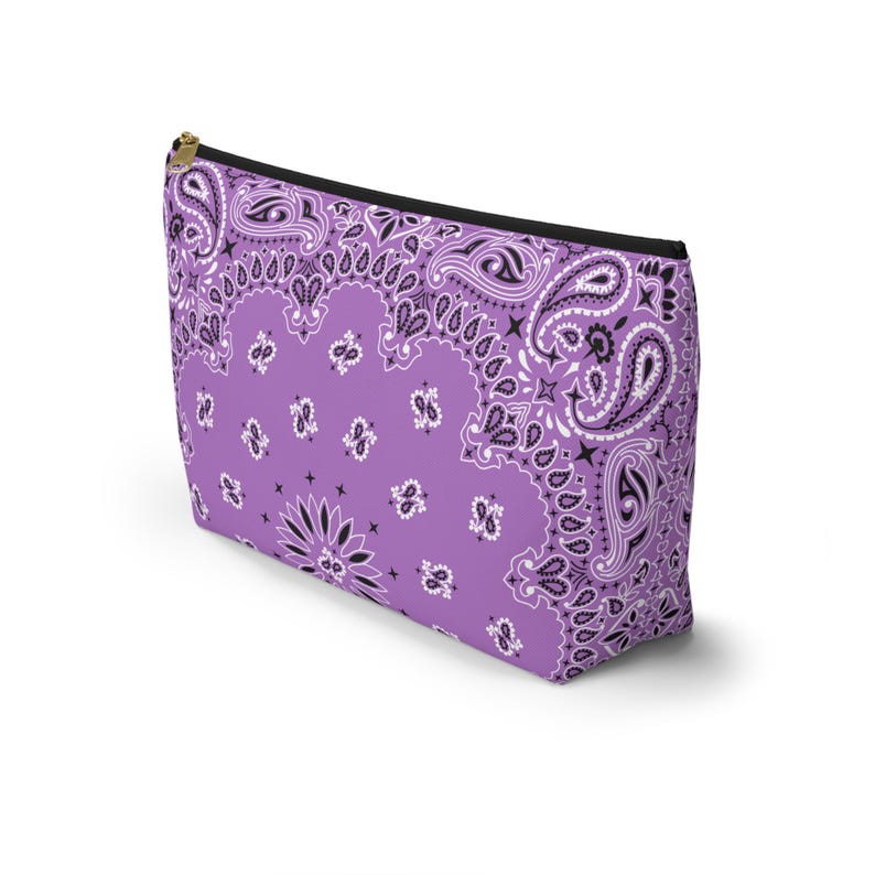 Estuche para joyas con pañuelo lila, neceser de maquillaje, estuche para fichas de mahjong, vaquera costera imagen 10