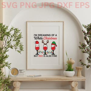 Weihnachtszeichen SVG, Feiertagsdekor, Bauernhausweihnachten, Silhouette SVG, Cricut-Dateien, ich träume von einer weißen Weihnacht SVG