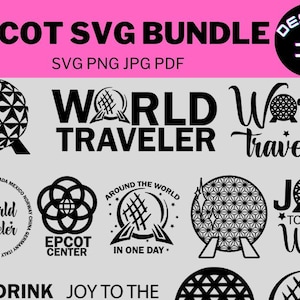 Epcot World Tour Din A6, Maus und Freunde, Familienreise 2024, magisches Königreich, Familienurlaub, Retro Epcot, bester Tag aller Zeiten, Urlaubsmodus