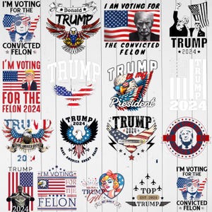 Trump 2024 SVG-bundel: patriottische clipart (digitale bestanden)