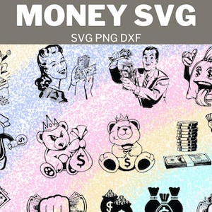 Dollar Sign SVG Bundle: Money Bag Clip Art (Digital Download)
