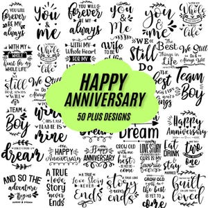 Feliz aniversario SVG, adorno para tarta de aniversario SVG, adorno para tarta SVG, adorno para tarta de boda SVG, adornos para tarta SVG, dxf, png descarga instantánea