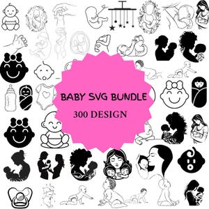 Baby SVG Bundle, Baby Shower SVG, Newborn SVG Bundle, Baby Quote Bundle, Cute Baby Saying svg, Funny Baby svg, Baby Boy Girl Svg, Png