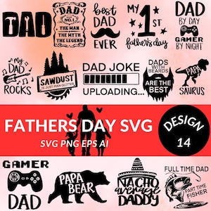 Father&#39;s Day SVG Bundle: Dad Shirt Designs (Digital Download)