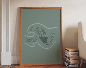 Let's Play Mermaids, Digital Print