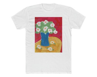 floral on tableshirt unisex art still life apparel clothing t-shirt gifts