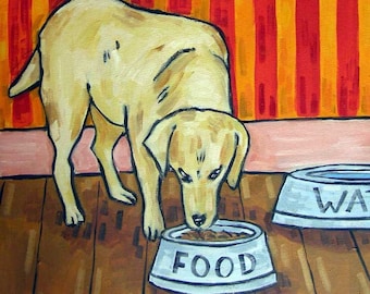 Golden Retrieverart - dog lover gift - coaster art tile - multiple sizes avaiable