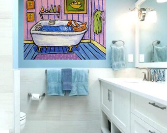 Basenji pet bath dog art canvas print - ready to hang by schmetzpetz