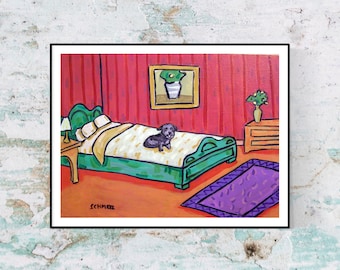 Glen of imaal dog art print - Canvas or Paper Print - bedroom decor - animal decor - multiple sizes available