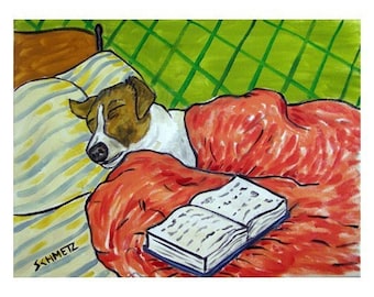 Jack Russell Terrier Sleeping Art Print