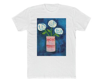 floral in ceramic jarshirt unisex art still life apparel clothing t-shirt gifts