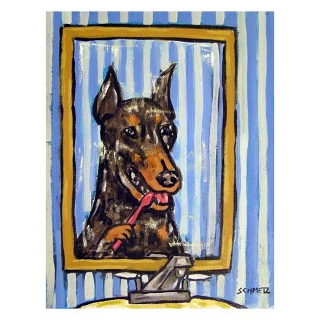 abstract doberman art