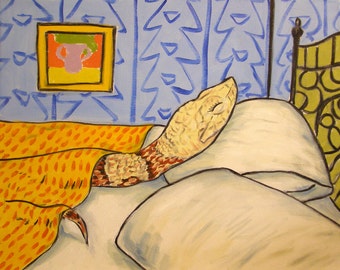 Copperhead Snake Taking a Nap Art Print  JSCHMETZ modern abstract folk pop art gift