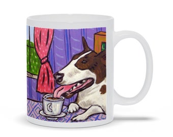 Bull Terrier Dog Art Mug - Pet Gift
