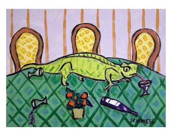 Lizard at the Reception Reptile Art Print