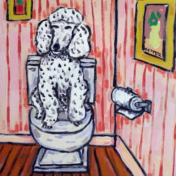 shetland sheepdog sheltie in the bathroom PICTURE dog art ceramic TILE abstract
