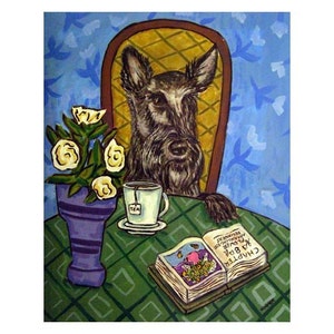 Schotse Terriër kunstwerk hond decor koffieshop 13x19 hondendecor - mat of glanzend