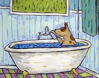Great Dane, great dane print on tile, ceramic coaster, dog art, modern folk art, TIle, great dane art, bathroom decor