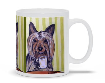 Australian Silky Terrier Mug - Coffee Mug - Dog Art Print - Mugs